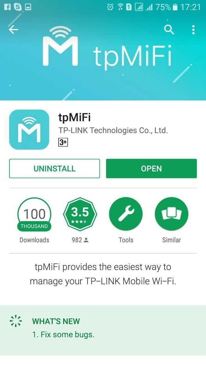 App TP Mifi để thay đổi mật khẩu bộ phát wifi TP-Link M7350