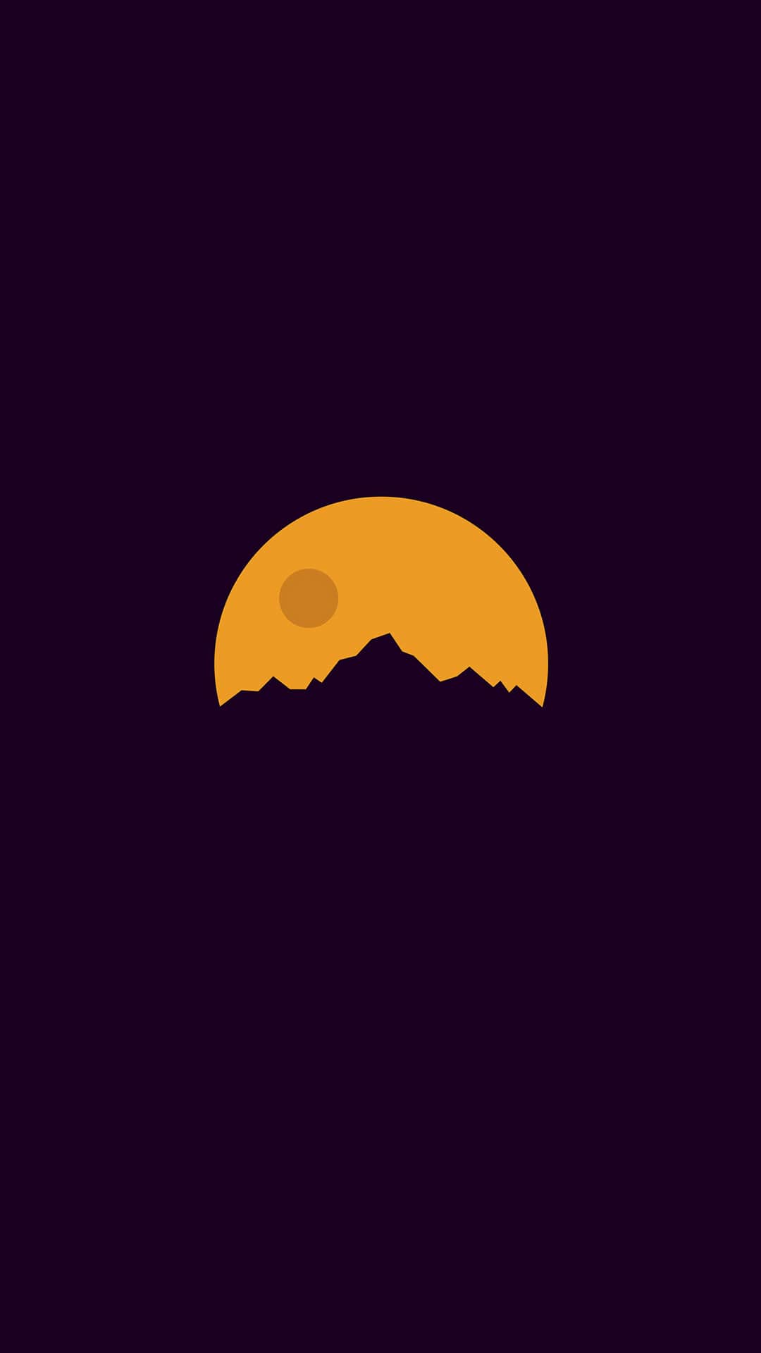 hình nền mặt trăng trên núi giữa đêm đen