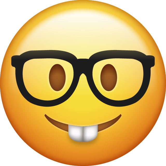 icon mặt cười đeo kính